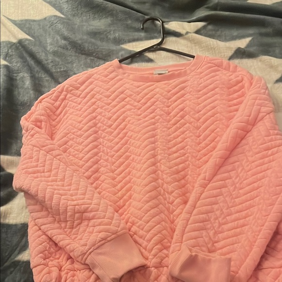 a new day Sweaters - A New Day Pink Quilted Sweater